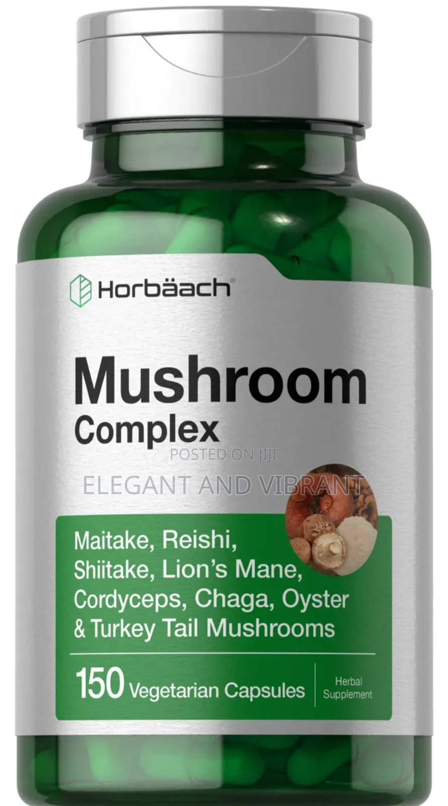 Mushroom Complex Supplement | 150 Capsules | 8 Mushroom Blend |