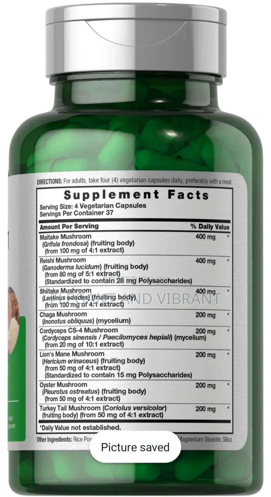 Mushroom Complex Supplement | 150 Capsules | 8 Mushroom Blend |