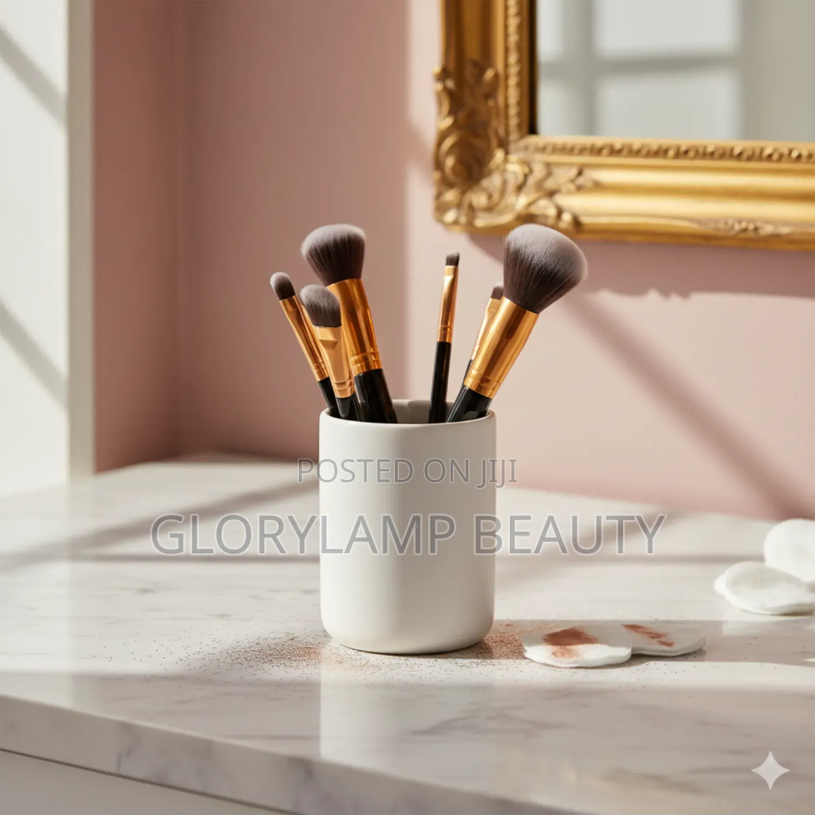 Professional 8-Piece Makeup Brush Set – Black Gold