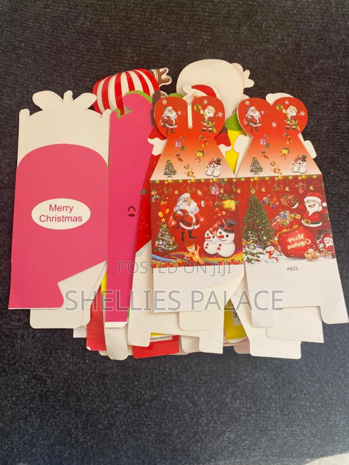 10pcs Cartoon Candy Apple Christmas Paper Boxes Xmas