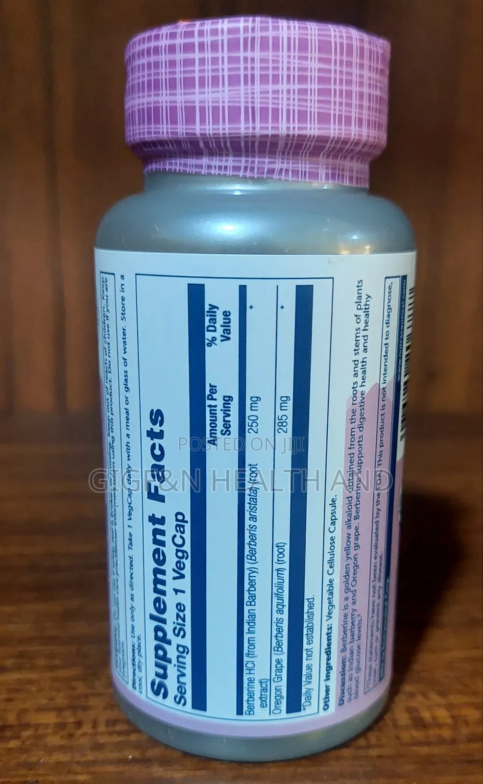 Solaray, Berberine With Oregon Grape, 60caps( Glucose and Digestive)