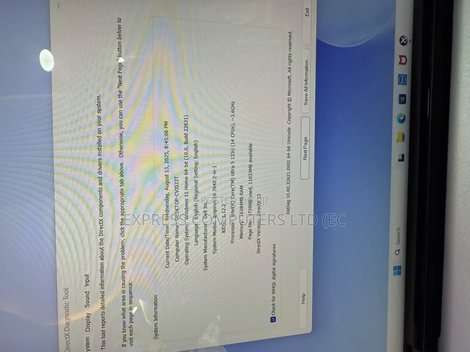 Laptop Dell Inspiron 16 Plus 7640 16GB Intel Core Ultra 5 SSD 512GB