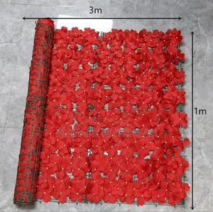 Outdoor Artificial Flower Panels Wall Fence Decor