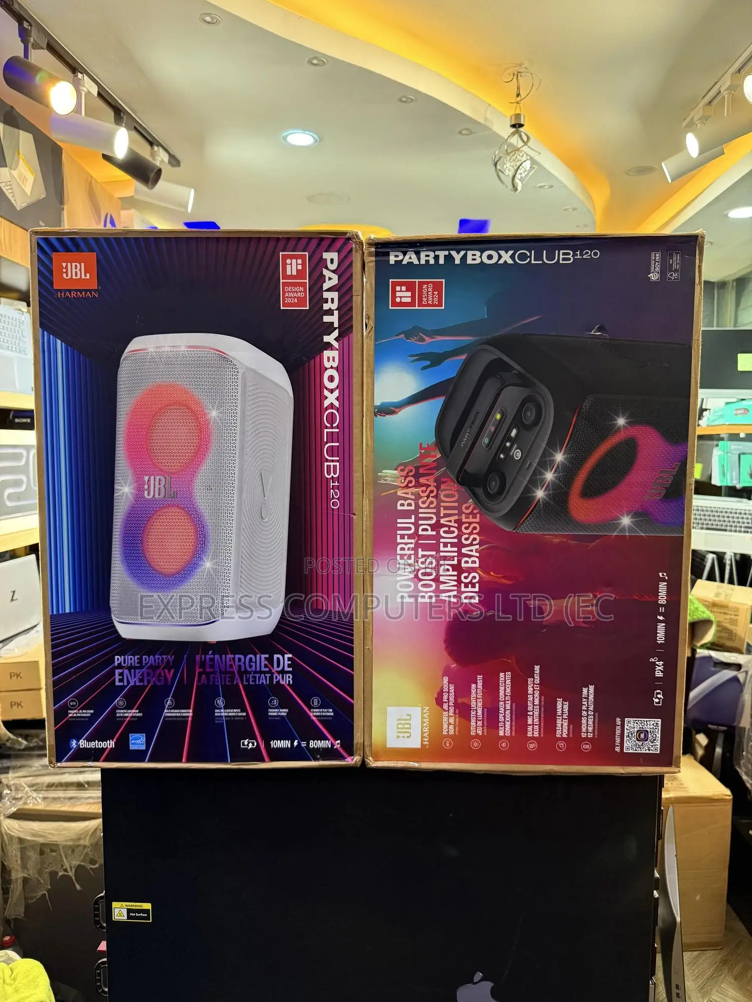 JBL Partybox Club 120 Portable Party Speaker, Powerful JBL Sound Pro,