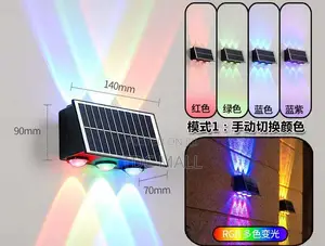 Led Solar Wall Light RGB