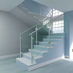 Stainless Glass Railing Staircase Design