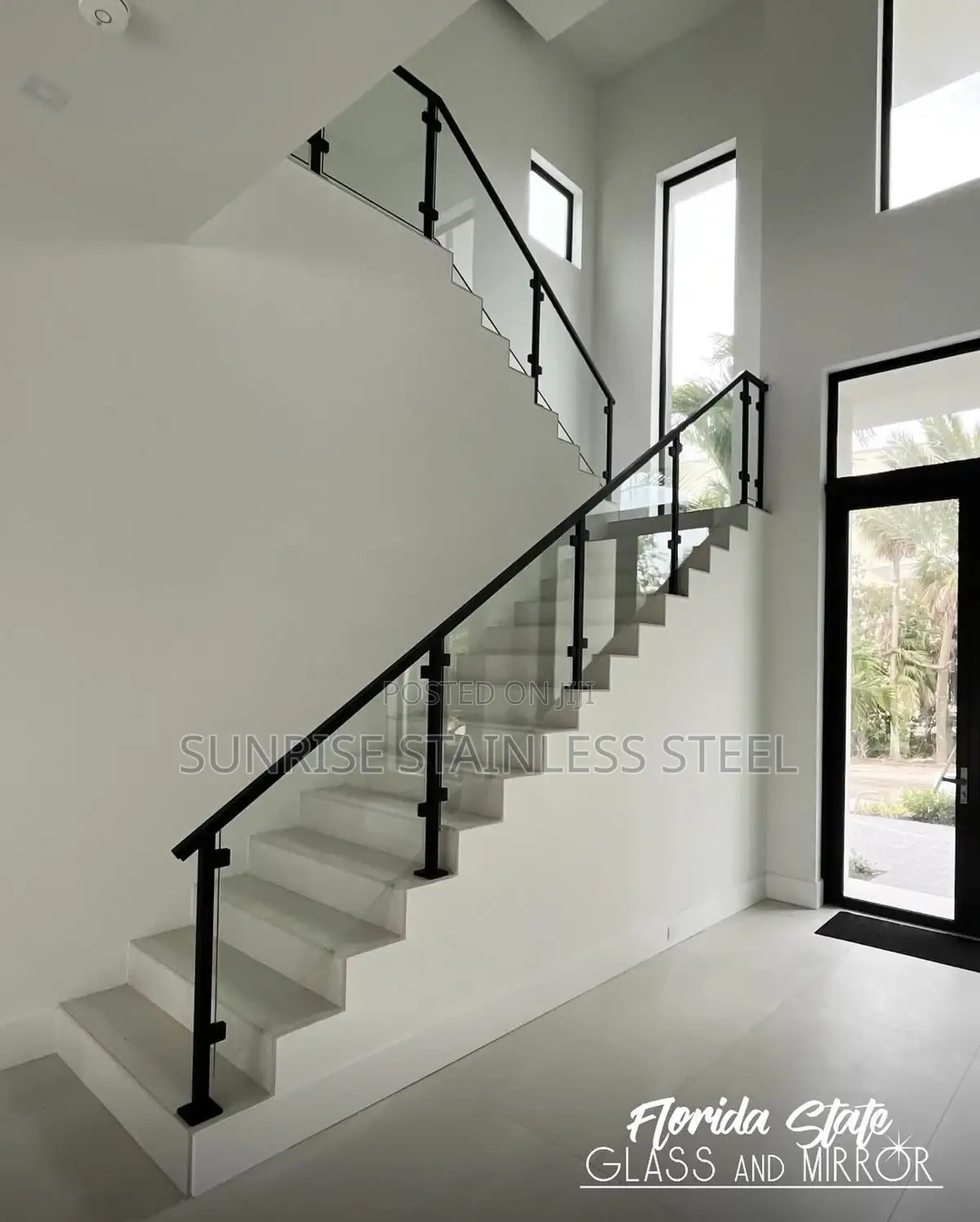 Stainless Glass Railing Staircase Design