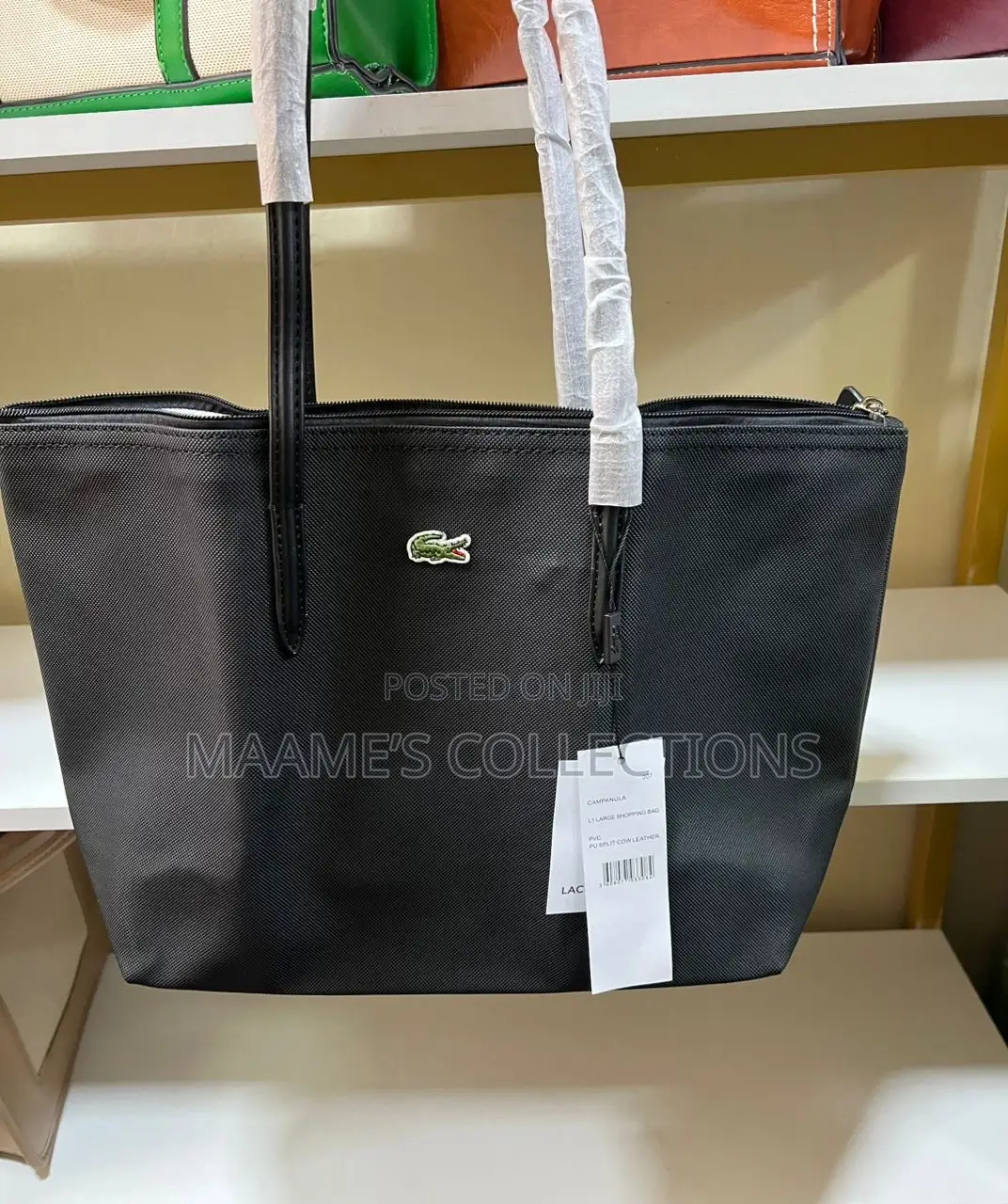 Lacoste Tote Shoulder Bag / Shopping Bag Large Capacity