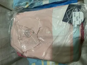 Tst. John's Bay Aqua Blue Striped Polo Shirt.