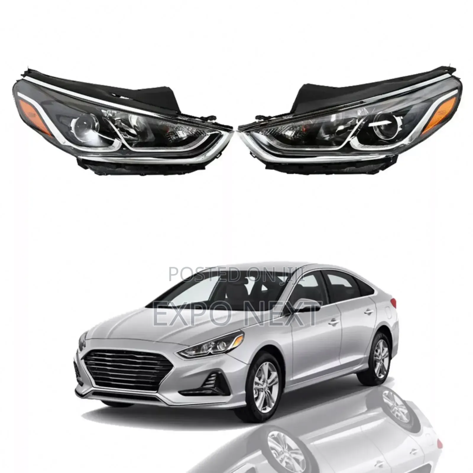 2018-2020 Hyundai Sonata Headlights Halogen Pair Led