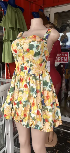 Floral-Print Dress Colors Short Dress