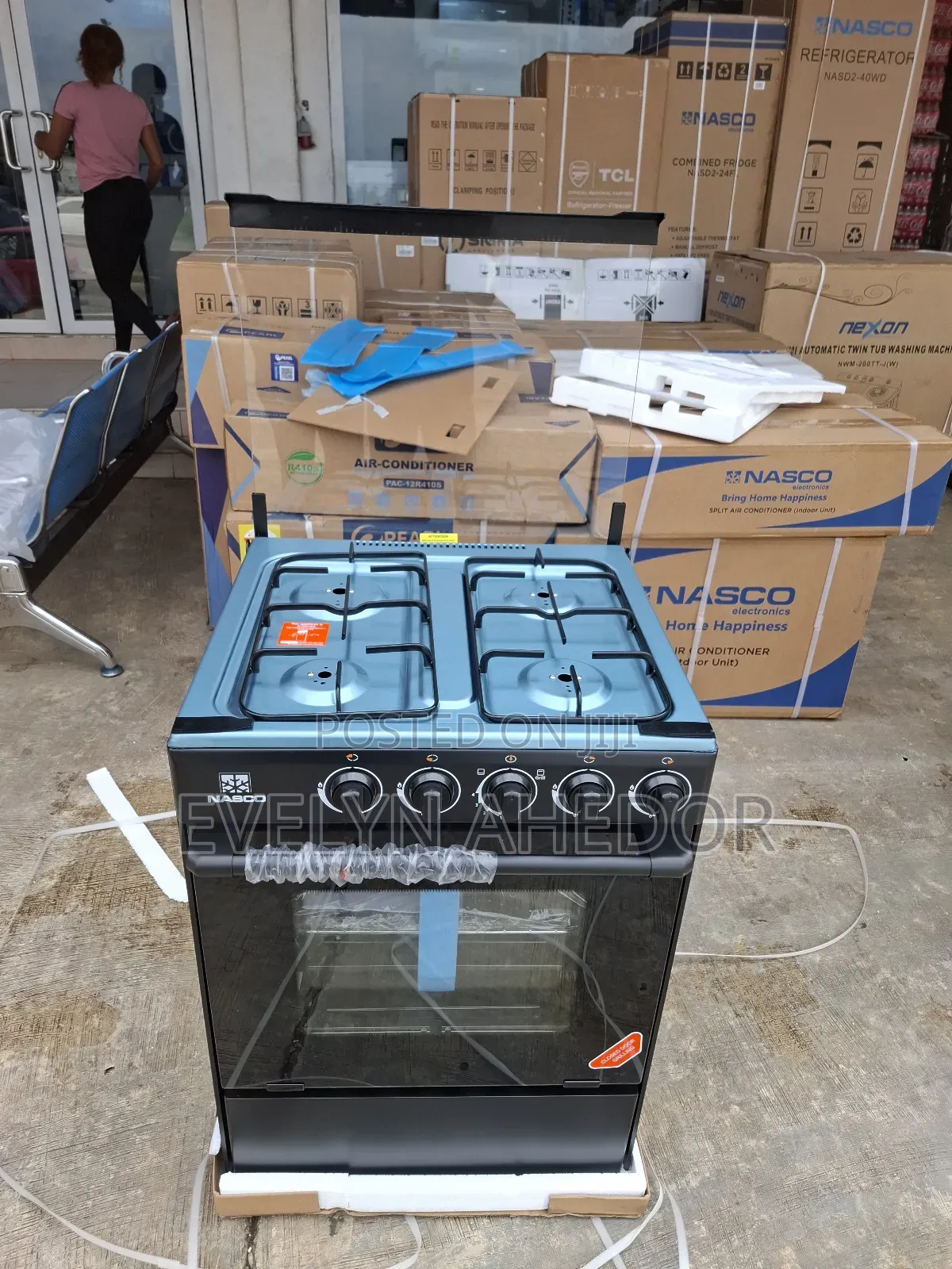 Oven and Grill Nasco Gas Cooker 4 Burners Brand New Available