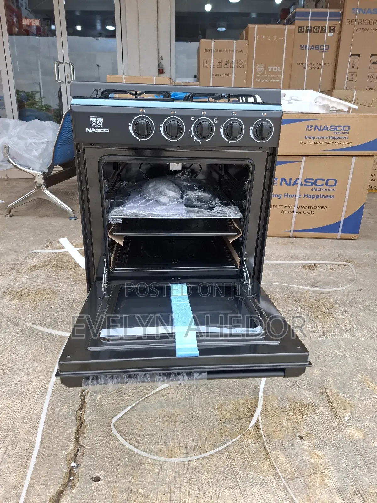 Oven and Grill Nasco Gas Cooker 4 Burners Brand New Available