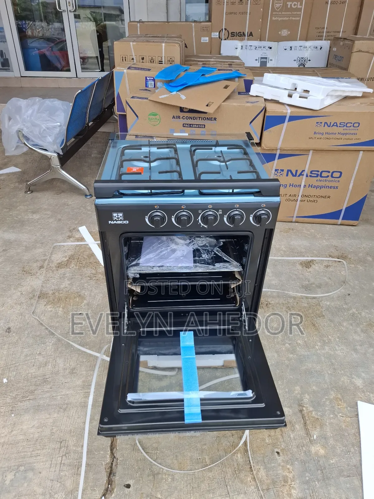 Oven and Grill Nasco Gas Cooker 4 Burners Brand New Available