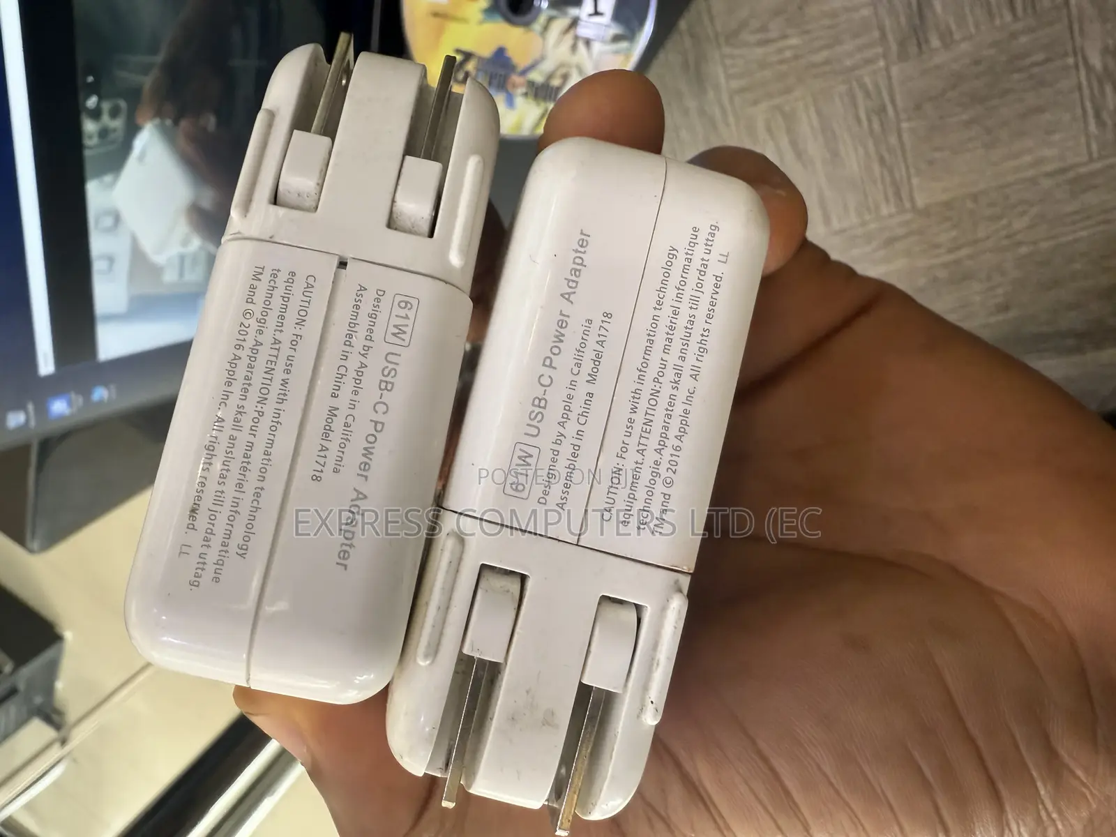 Apple 61 Watts Usb-C Power Adapter With Typy -C Cable Uk Home Used