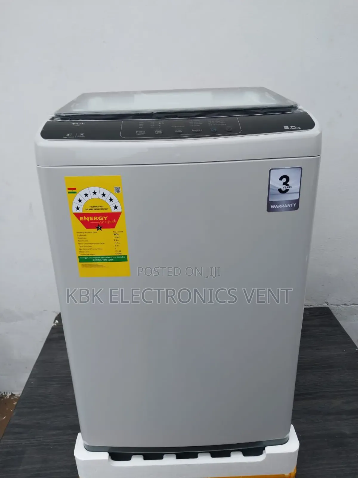 TCL 8kg Top Load Full Automatic Washing Machine