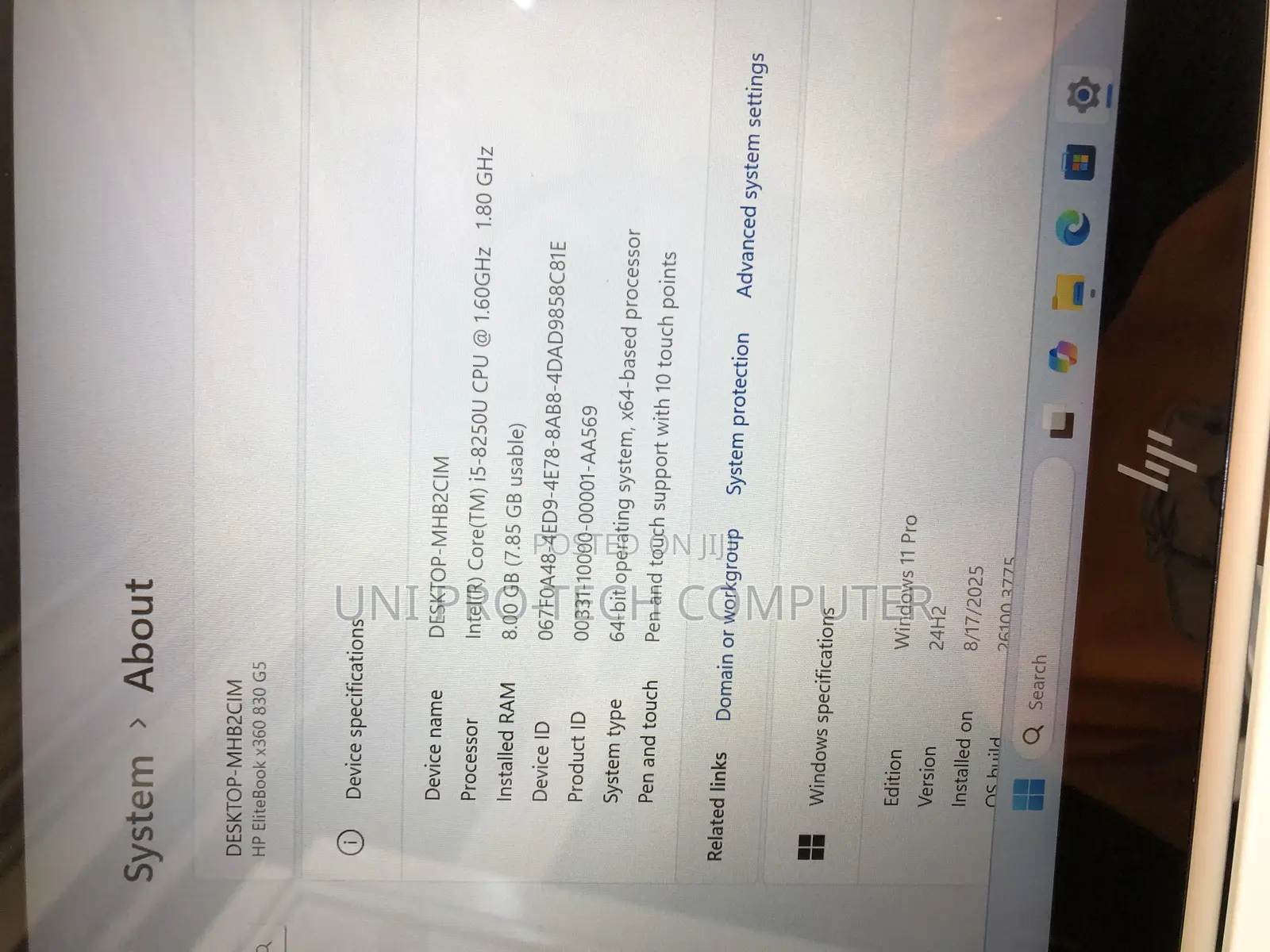 Laptop HP EliteBook 830 G5 8GB Intel Core i5 SSD 256GB