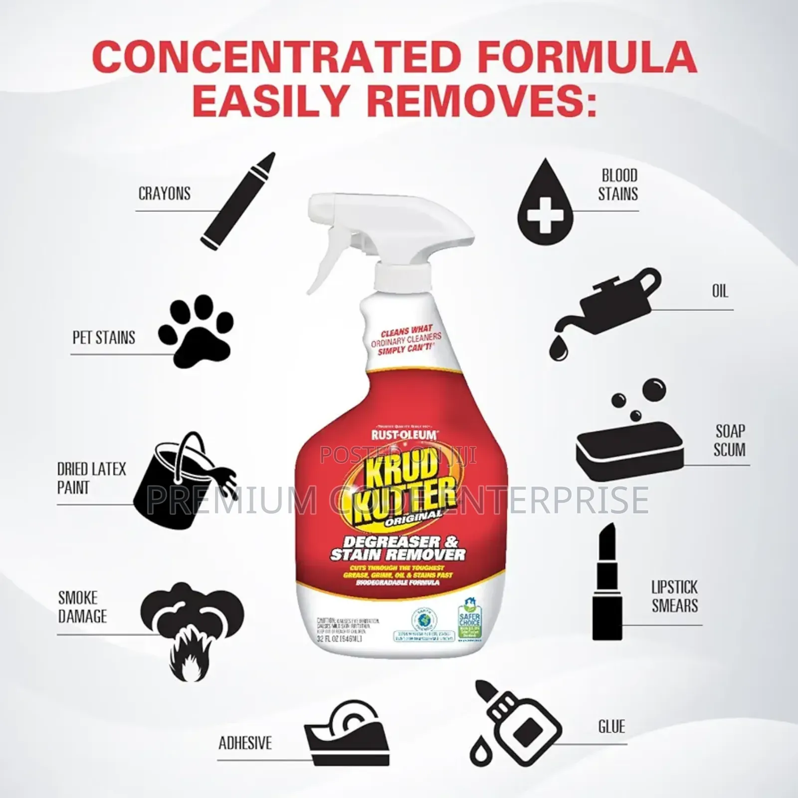 Krud Kutter Degreaser Stain Remover – 1 Gallon Multi-Surface Cleaning