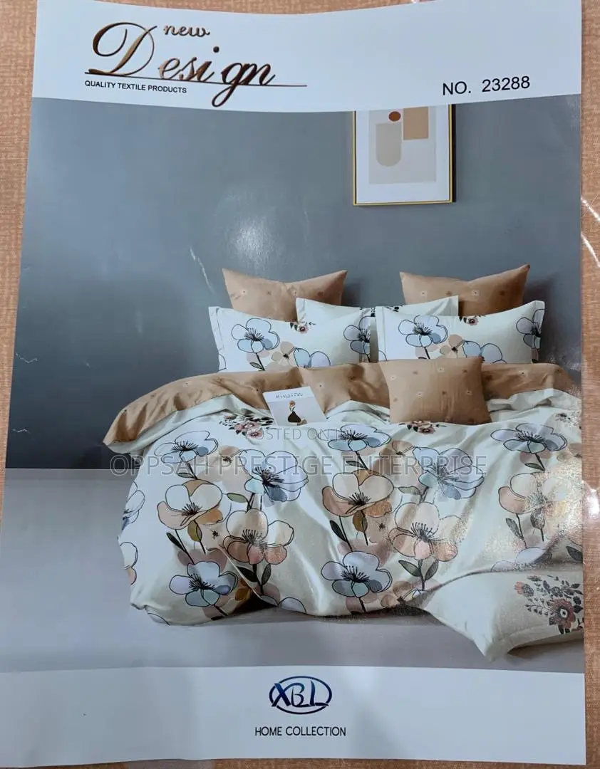 Luxury Super King Size Floral Bedding Set – 7 Pieces, 130% Pure Cotton