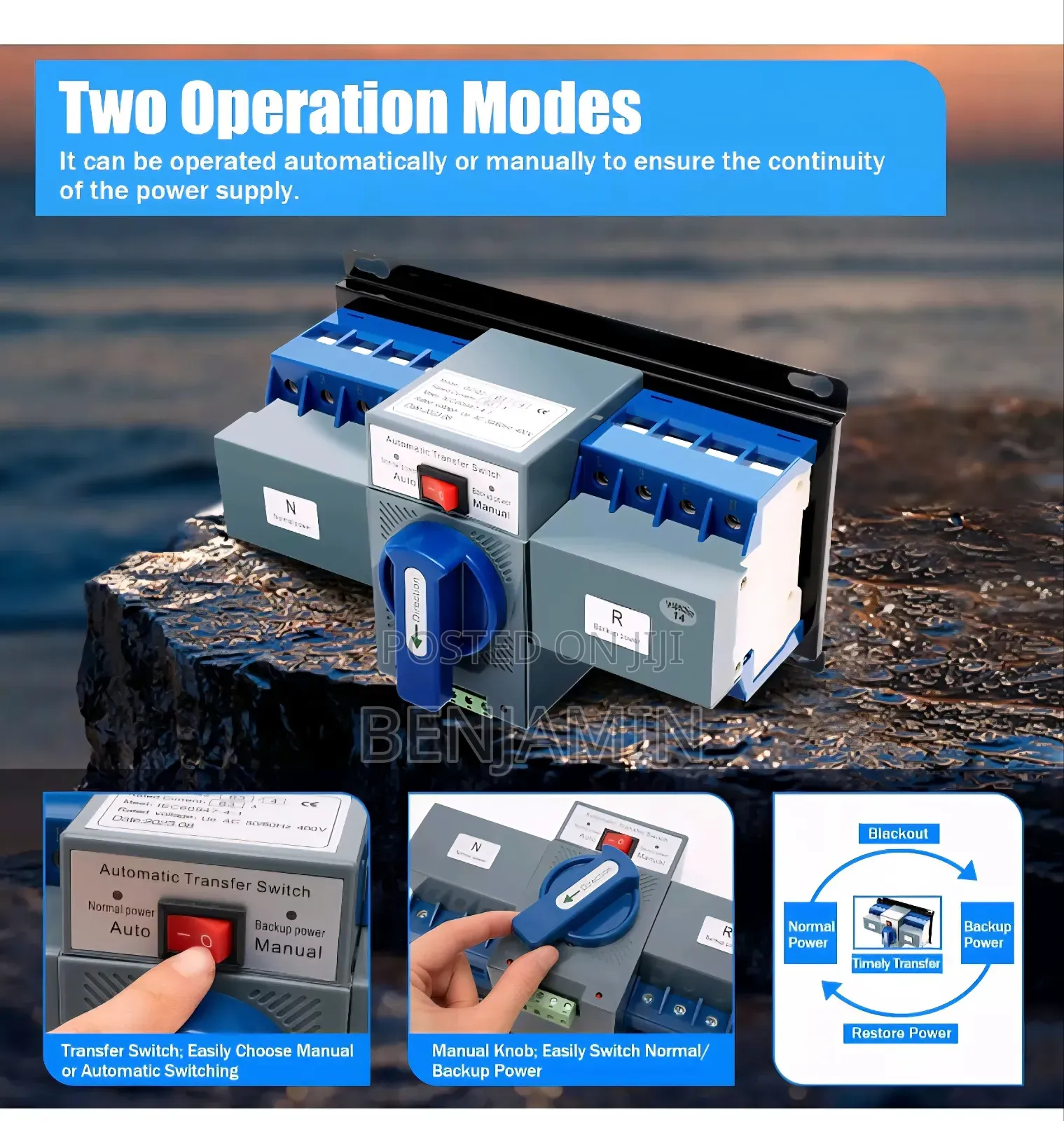 Automatic Transfer Changeover Switch for Solar/Generator