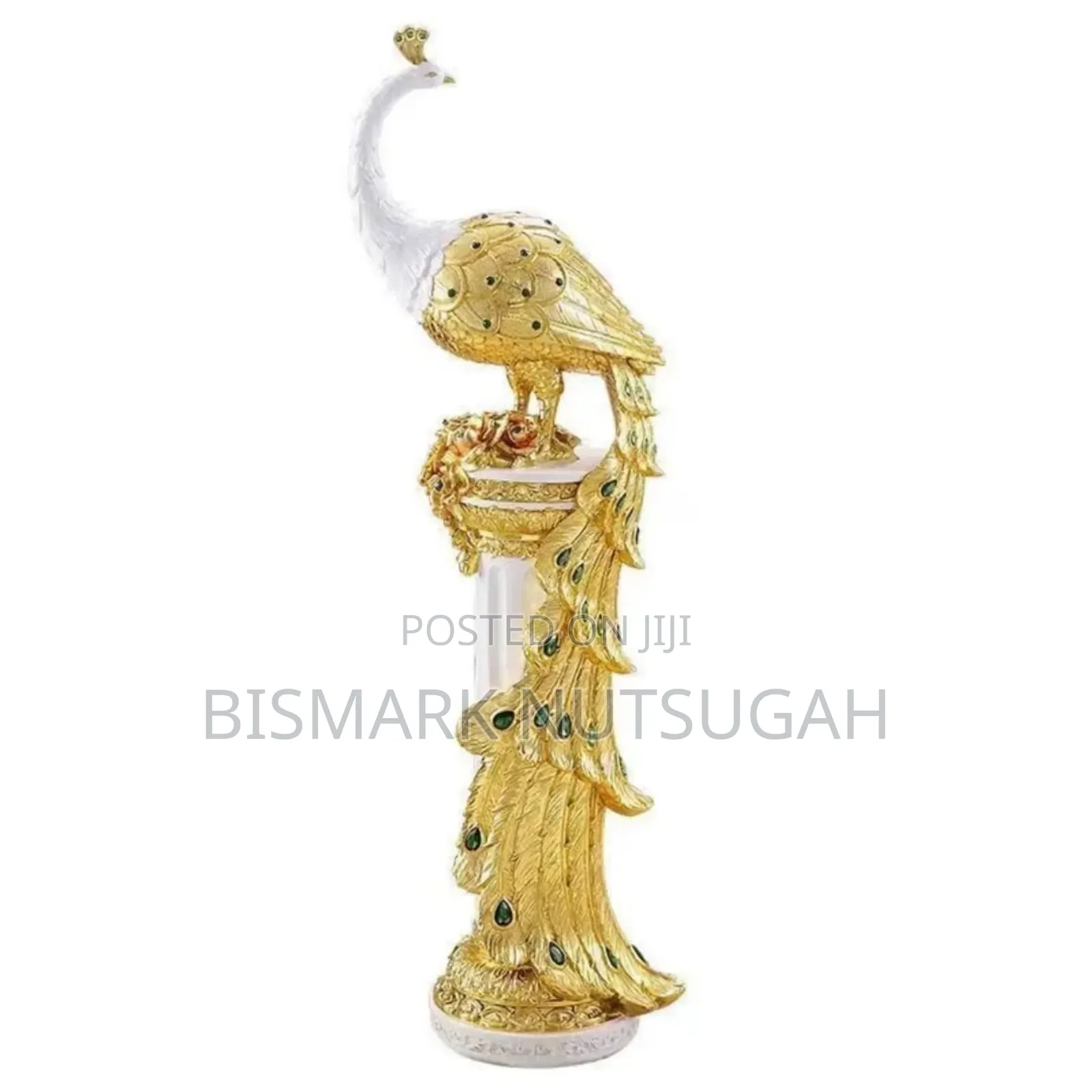 Decorative Golden Peacock Statues