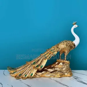 Decorative Golden Peacock Statues