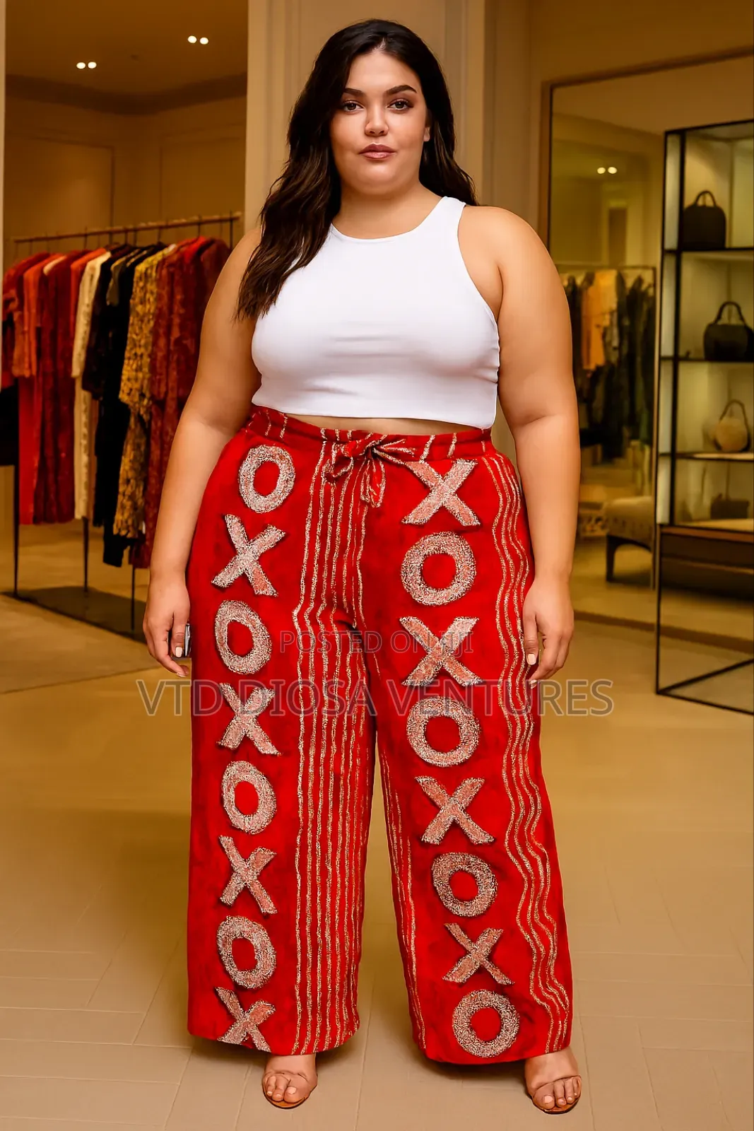 Palazzo Pant With Crop Top