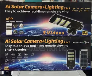 Ultra 4g Ai Solar PTZ Camera Triple-Lens With Streetlights