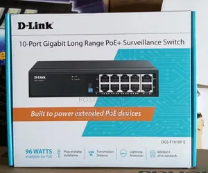D-Link 10port Gigabit Long Range Poe Surveillance Switch DGS-F1010p-E