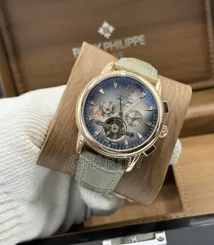 Patek Philippe Men's Mechanical Watch - Black Gray Strap