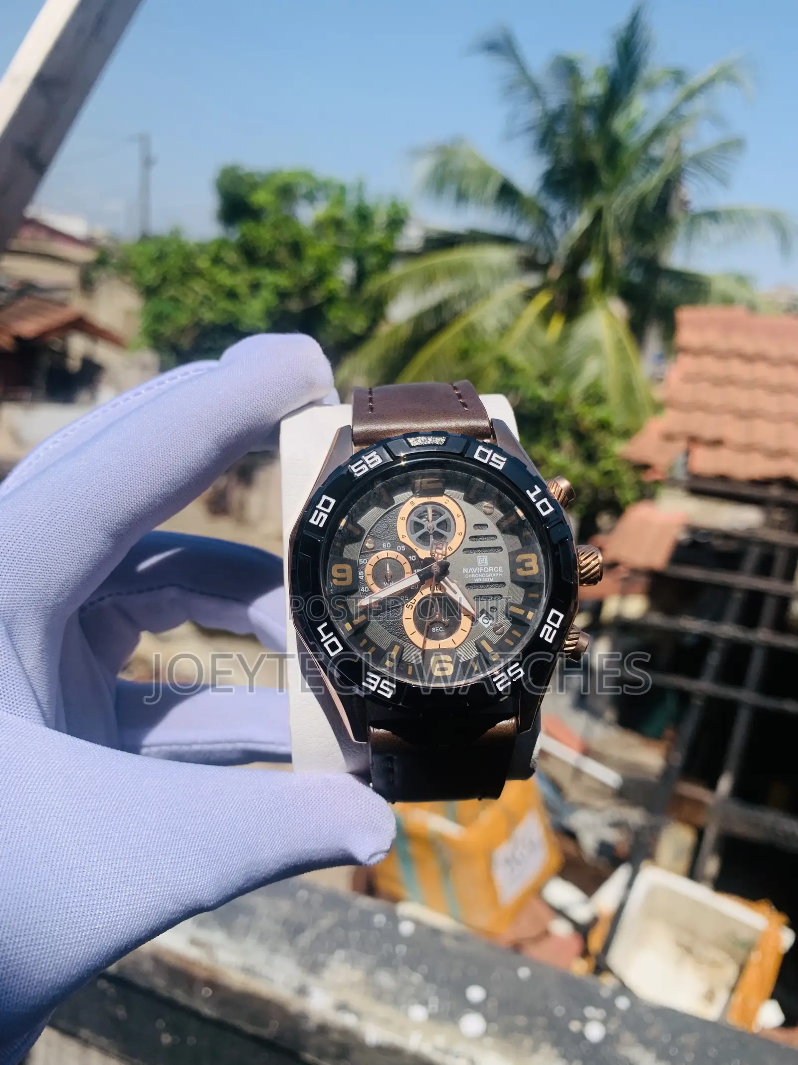 Authentic Naviforce Chronograph Leather Watches in Ghana
