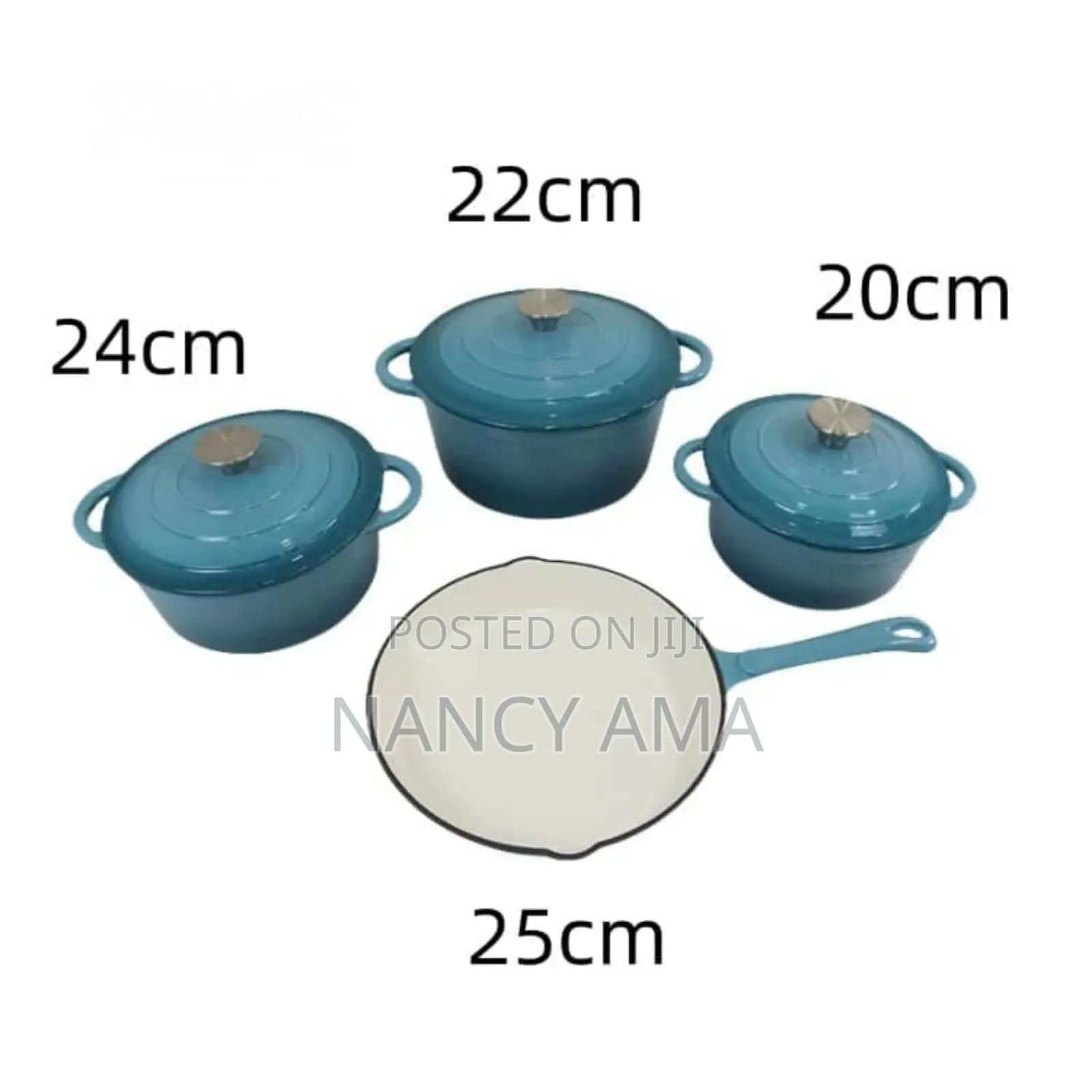 Cast Iron Enamel Cooking Set