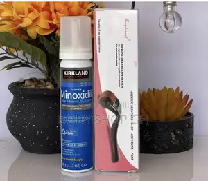For Hairline and Beard Growth - Kirkland Minoxidil Foam + Derma Roller