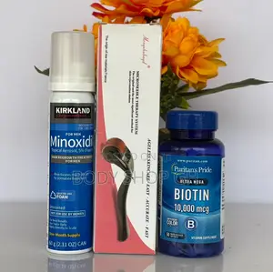 Kirkland Foam With Derma Roller and Biotin for Hair and Beard Growth