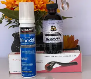 Kirkland Foam + Derma Roller + Rosemary Oil for Beard and Hairline