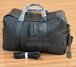 Luxurious Woven Leather Duffle Unisex Bag