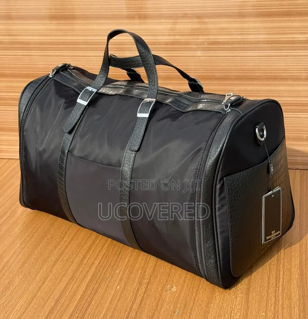 Luxurious Woven Leather Duffle Unisex Bag