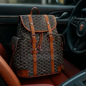Goyard Leather Solid Waterproof Backpacks