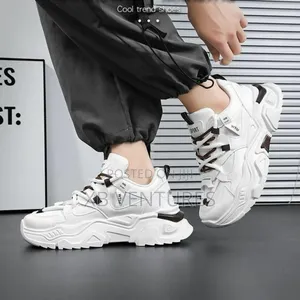 Breathable Height-Increasing Fashionable Sports Shoes - White