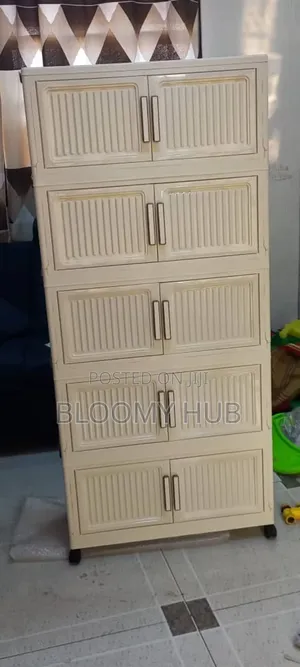 Foldable Wardrobe / Storage Cabinet Plastic (5 Layers — Free Delivery