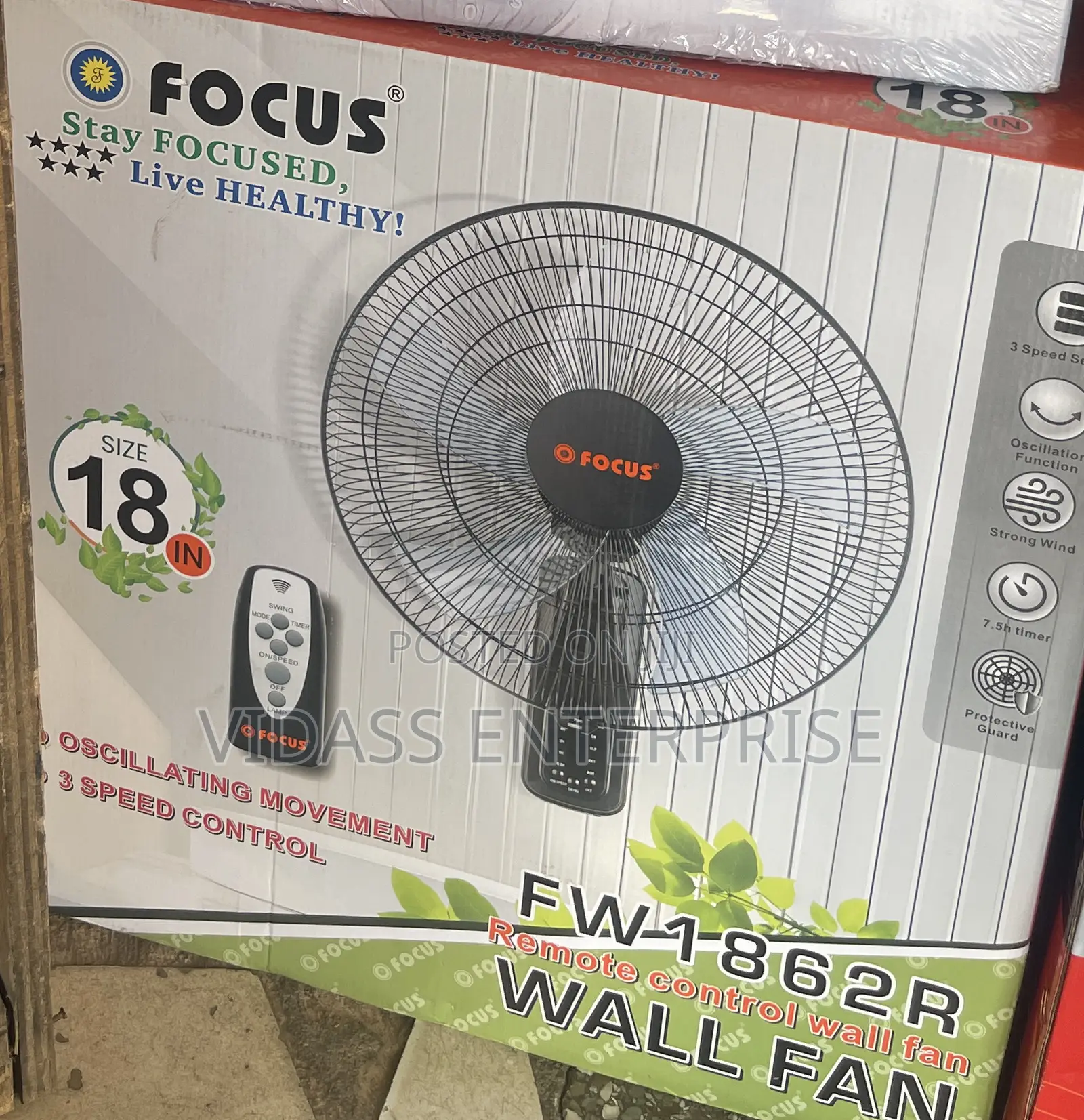 Focus Wall Fan Remote Control