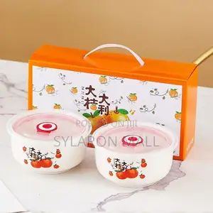 2 PCS Ceramic Airtight Food Container Set