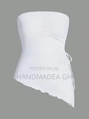 Women Asymmetrical Drawstring Top