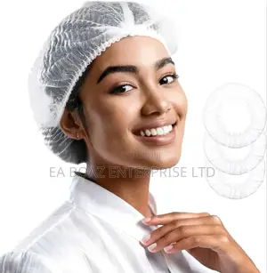 Disposable Hairnet Kitchen Cooking Mob Caps , Nurse Hat Elastic 100pcs