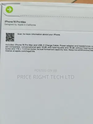 New Apple iPhone 16 Pro Max 256 GB Black