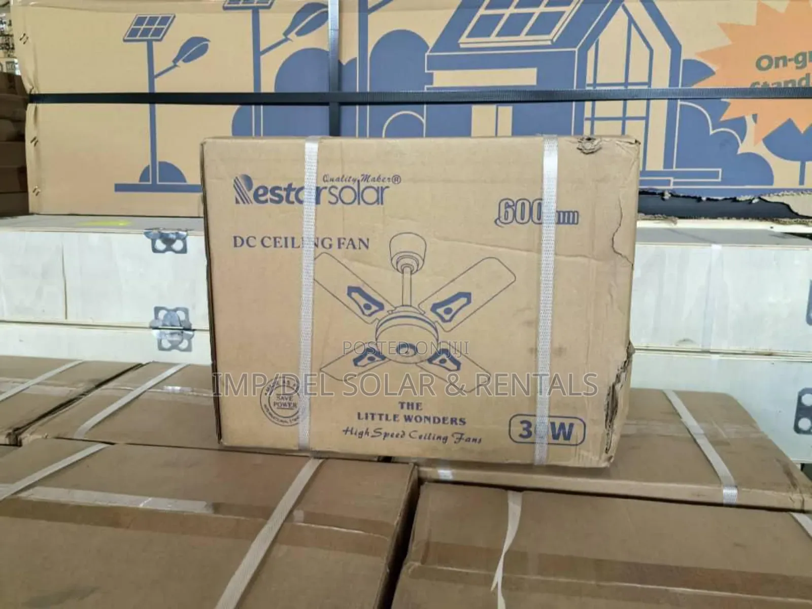 Solar Dc Ceiling Fan 24vdc 30w