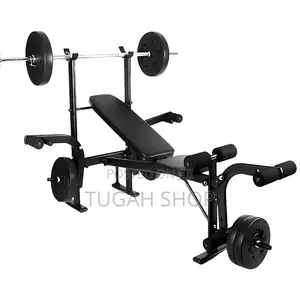 Adjustable 60kg Weight With Bench Press Set