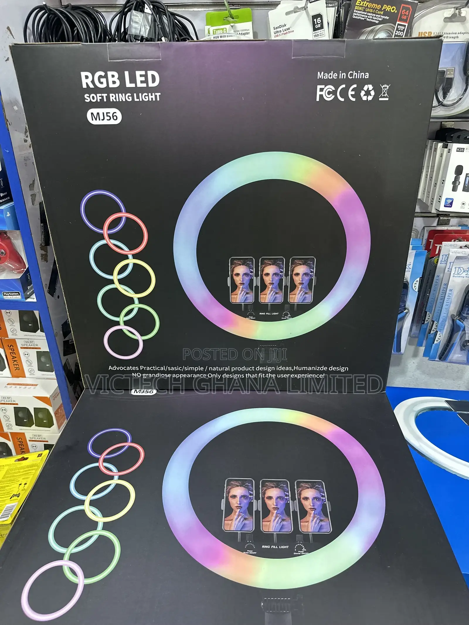 RGB 22 Inch Ring Light With Tripod Stand