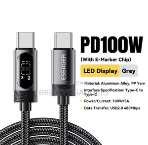 Essager Digital Dispaly Usb C Cable for iPhone and Android