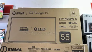 Sigma 55" Smart Android Qled Tv| Bluetooth| Voice-control| Uhd 4k|2025